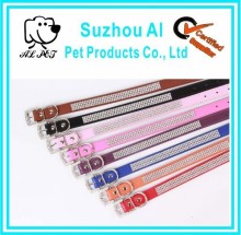 Bling Rhinestone Wholesale Pet Dog Leather Collars