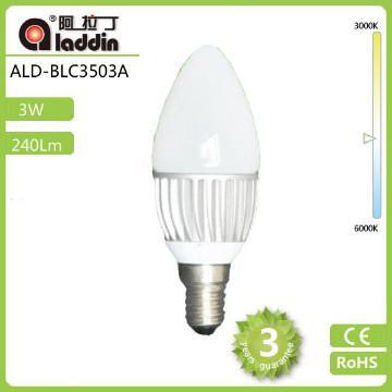 Skręcone biała śmierć obsada świeca 3W led Lampa