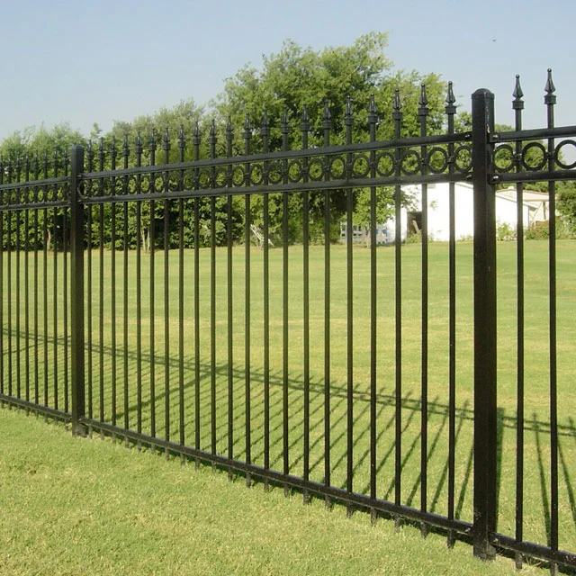 Residential Wrought Iron Fence Panels for Back Yards.