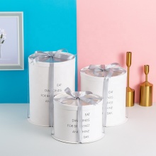 Custom Round White Wedding Cake Favour Box with Window - Moon Cake Packaging
