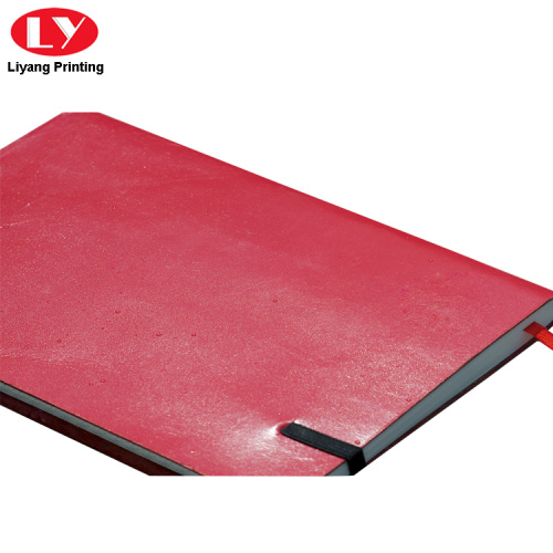 Pocket Red PU Cover Notebook de couro