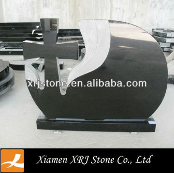 Shanxi black granite cross black granite headstone