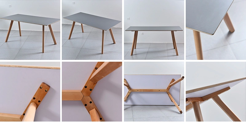 Modern Sample MDF Solid Wooden Eames Square Dining Table