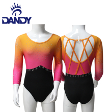 Customized multicolored gymnastics leotards