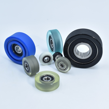 PU60416-5 4x16x5 Polyurethane Plastic Wheel Rollers with Bearings