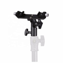 Double Flash Bracket Dual Hot Shoe Speedlight Holder