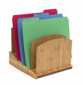 2015 new design bamboo Letters Holder bamboo Graduated File Folder Organizer