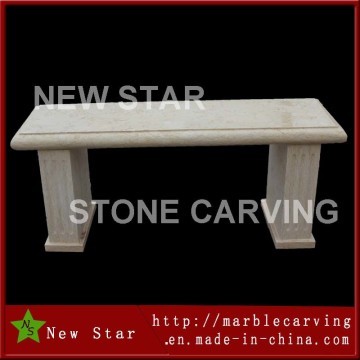 Light Egypt Beige Marble Straight Benches