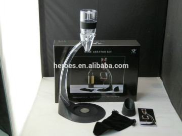 Promotional wine aerator Acrylic fountain wine aerator set/Food Grade Fountain Wine Aerator Magic Decanter