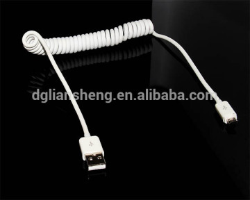 Micro USB V2.0 Mobile Charging Cable Spiral USB Data Cable for Samsung Mobile Phone