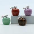 Collier pendentif en forme de pomme en pierre de pierre de pierre 3D pour les filles filles
