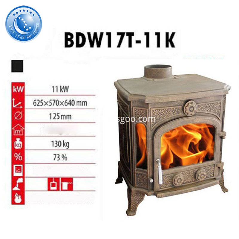 Cast Iron Wood Stove Indoor Fireplace