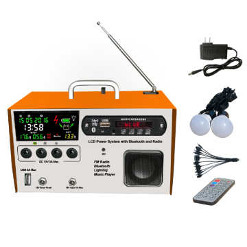 10w Mini LCD solar radio lighting kits