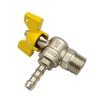 Male Thread Brass Valves with Hose Barb LPG Gas Ball Valve Adapter NPT Barb