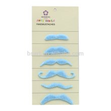 New design fashion 6pcs sky blue mustache set for party