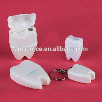 FDA Approval Tooth Shape Dental Floss with Key Chain
