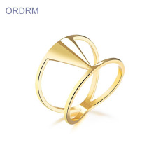 Fashion Stainless Steel 18k Gold Plated Ring Wholesale
