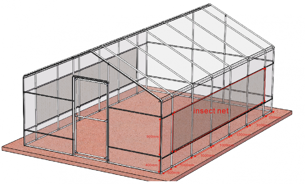 Strong Wind Resistance PE Cover Family Garden Greenhouse