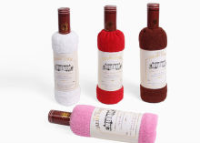 100%cotton wine bottle towel /cake xmas towel