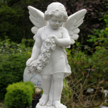 Hand carved small stone marble wall angel statue sculpture