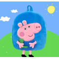 Cartoon Pig Plush Schoolbag Toy Embroidery Bag Backpack