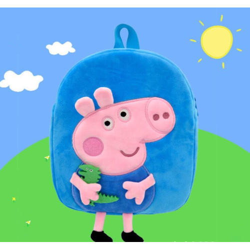 Cartoon Schwein Plüsch Schultasche Spielzeug Stickerei Tasche Rucksack