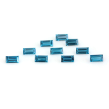 Rectangle Shape London Blue Topaz For Ring Making