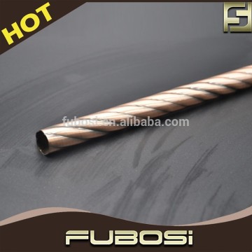 Length 6m 0.5mm twisted curtain pole/ tension shower curtain rods