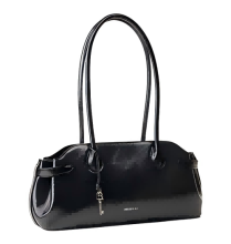 Genuine leather baguette bag under armpit