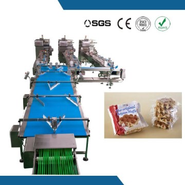 Lifting type automatic feeding and packing line