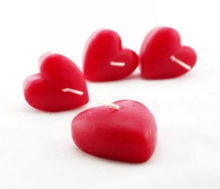 Valentine Heart Shape Bean Candle