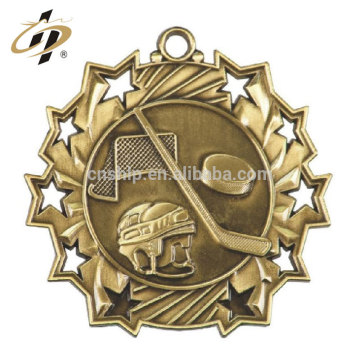 2016 new products custom cheap price embossed sports hockey medals trophies
