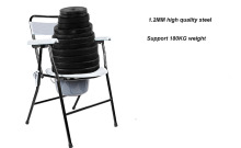 Foldable Steel Chair with Bedpan