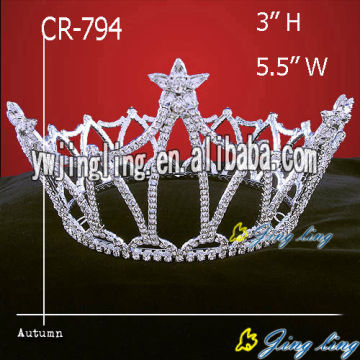 Estrella de diamantes de imitación completo redondo coronas para la venta