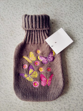 Christmas kintted cover for hot water bottle