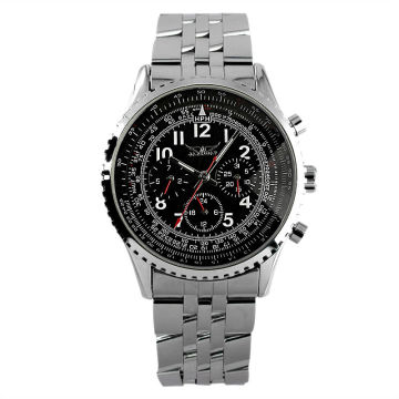 New Gents Self-Wind Up Mechanical Black Watch WM144