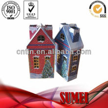 house shaped tin box
