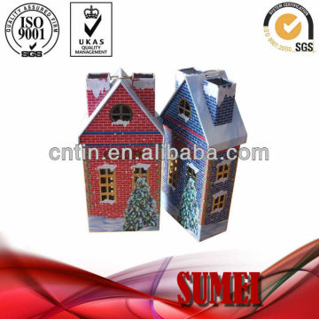 house shaped tin box