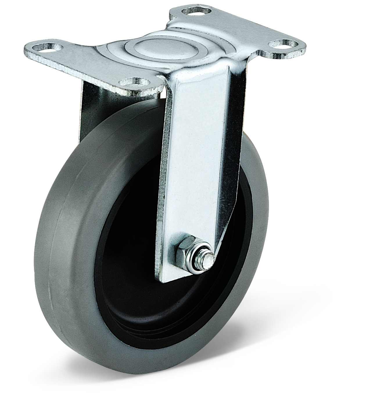 Silent furniture casters with brakes