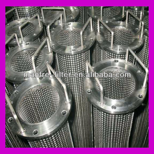 Stainless steel pleated melt filter element