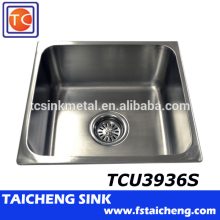 Corner Radius 15 inch Square Bar Undermount Stainless Steel Kitchen Sink Brushed Finish