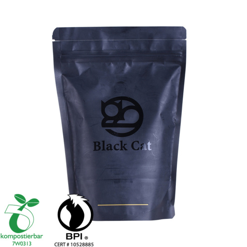 500 g de paquete de café negro de papel biodegradable