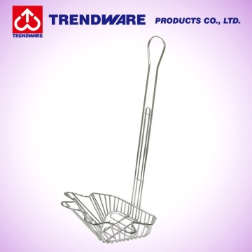 Chrome plated steel Fryer Basket for taco salad