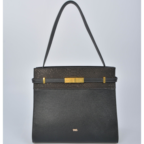 Borsa hobo in pelle nera Borsa da sera in pelle Satchel