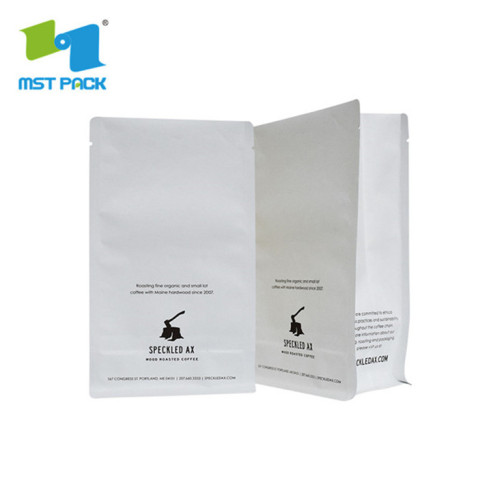 biologisk nedbrydelige genlukkelige sorte kaffeemballageposer 1 kg med ventil
