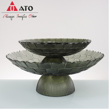 Luxury Glass Fruit Plate snack Fruit Plate Glass