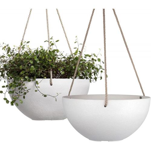 White Hanging Planter Basket