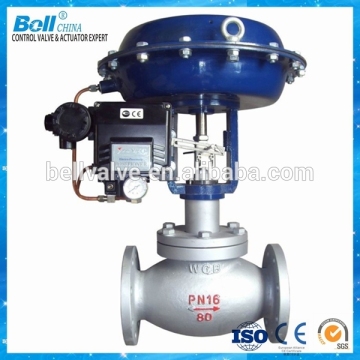 pneumatic control valve with electro pneumatic positioner