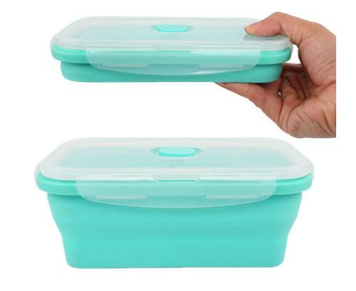 Boîte à lunch pliable de vente chaude de silicone de vente chaude de résistance de FDA