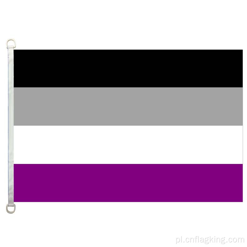 100% poliester 90*150 CM baner aseksualności flagi aseksualności